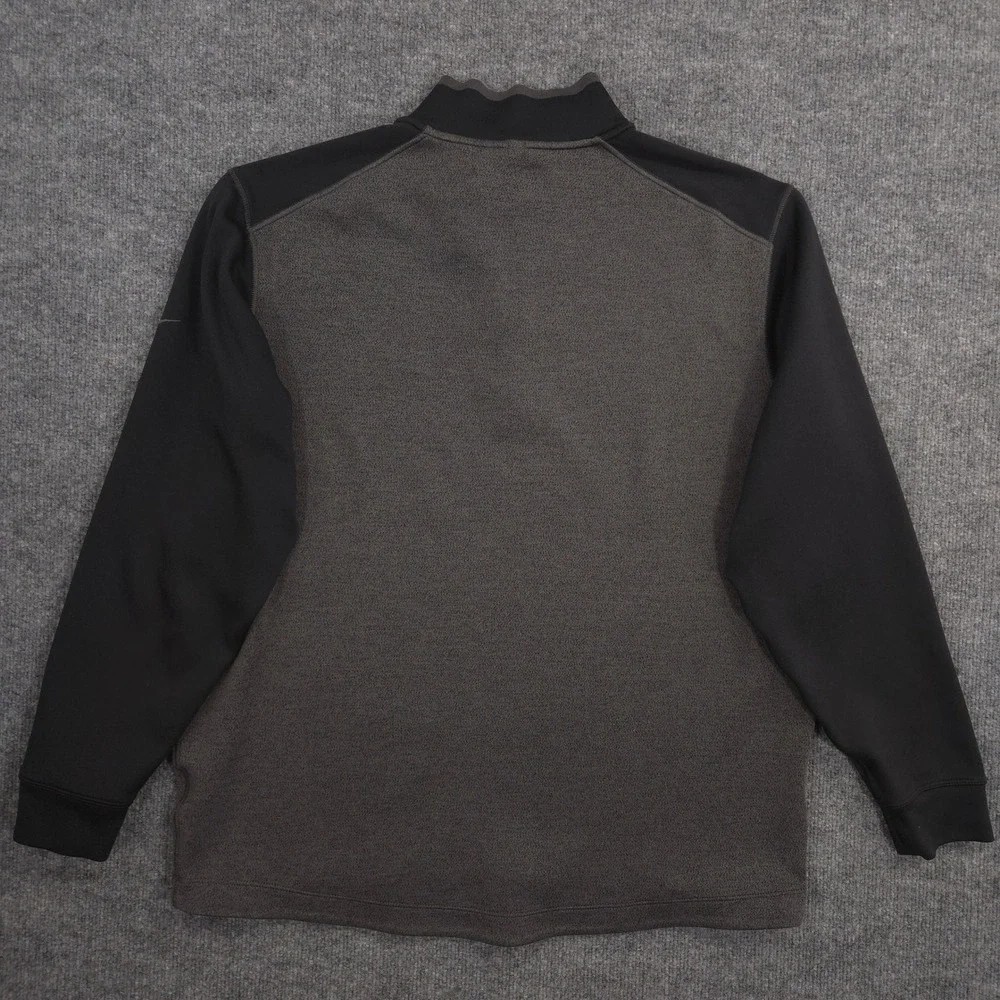 Nike Golf Tour Performance 1/4 Zip Mens XL Gray Black TPC Boston Swoosh Pullover